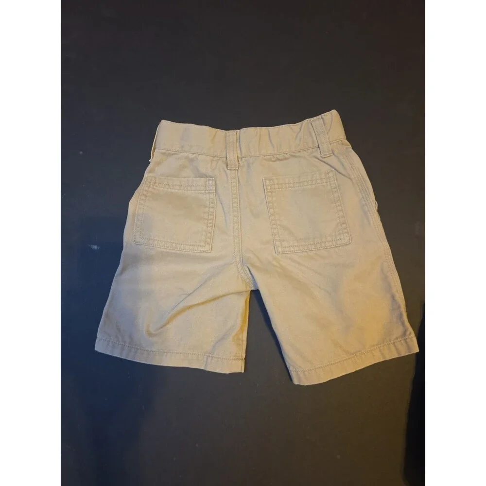 Boy's Gymoree size 4 khaki chino beige shorts belt loops adj waiist